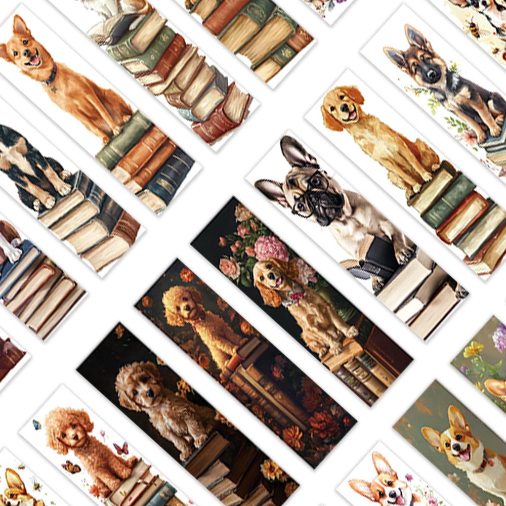 32 pièces, marque-pages créatifs pour chiens, chiens mignons de dessin animé, parfaits pour les enseignants, les lecteurs et les amoureux des livres, cadeau d'anniversaire.
