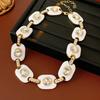Acrylic Oval Diamond Ring Bracelet Earrings Necklace Accessories Women's Clavicle Chain Versatile Necklace