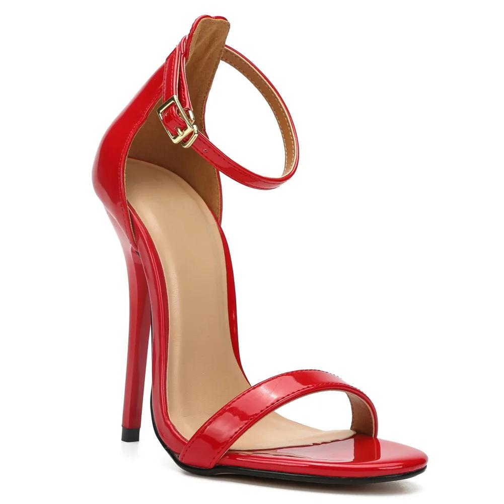 Summer Sexy Women High Heels Sandals Party Round Head Belt Buckle Buckle Viscose Shoes 11CM Heel Woman Shoes