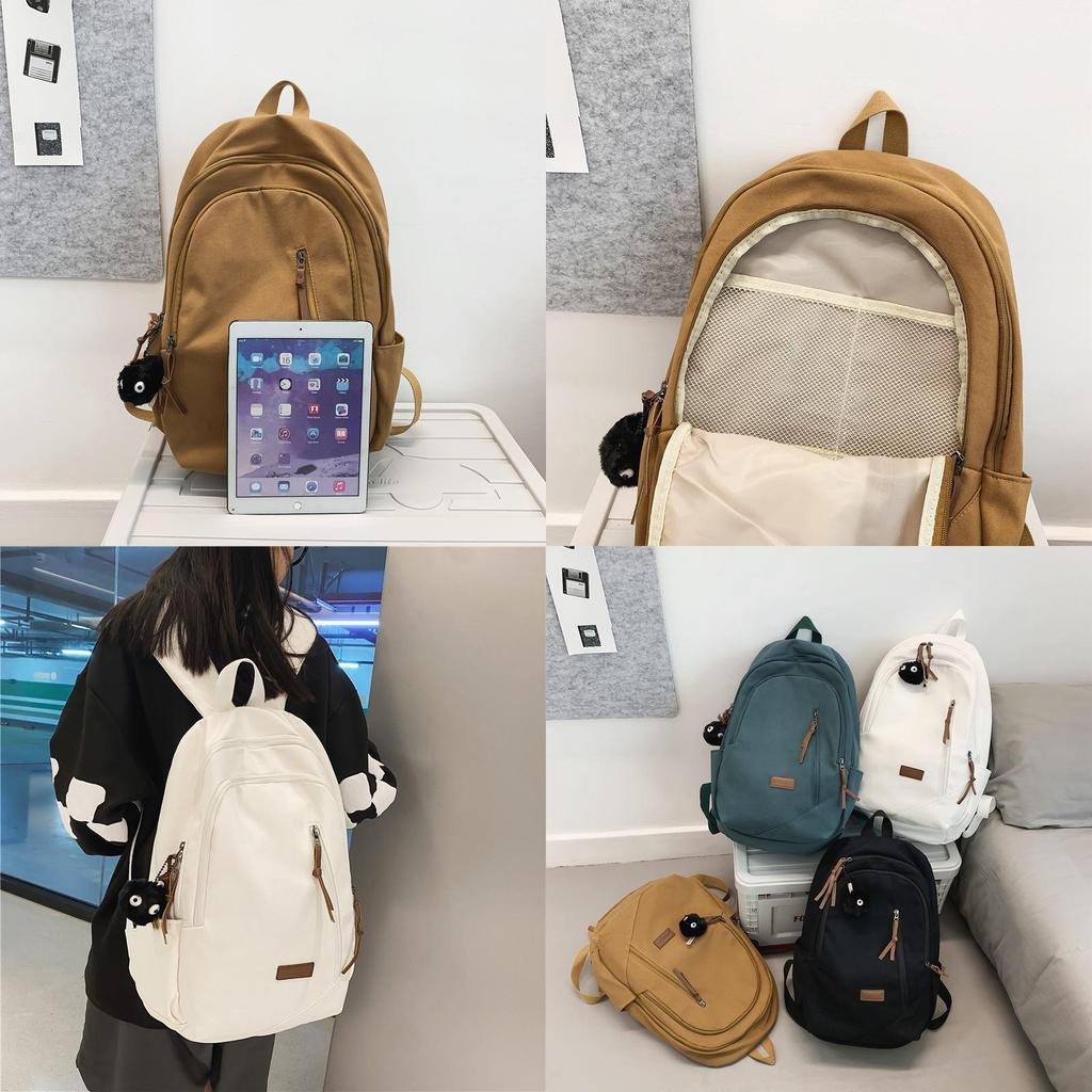 Wholesale Girls' Backpack With Large Capacity Oxford Cloth Material Fresh And Sweet Style Suitable For Travel White/black/green/camel