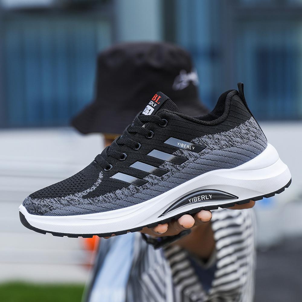 Sneakers Breathable Men's Shoes Comfortable and Lightweight Running Shoes Fashion Korean Version Trend Simple Outdoor Flying Woven Men's Shoes