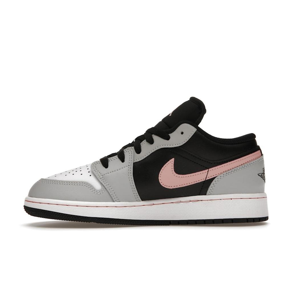 Air Jordan 1 Low GS Grey Fog Bleached Coral Kids Sneakers Black White 553560-062