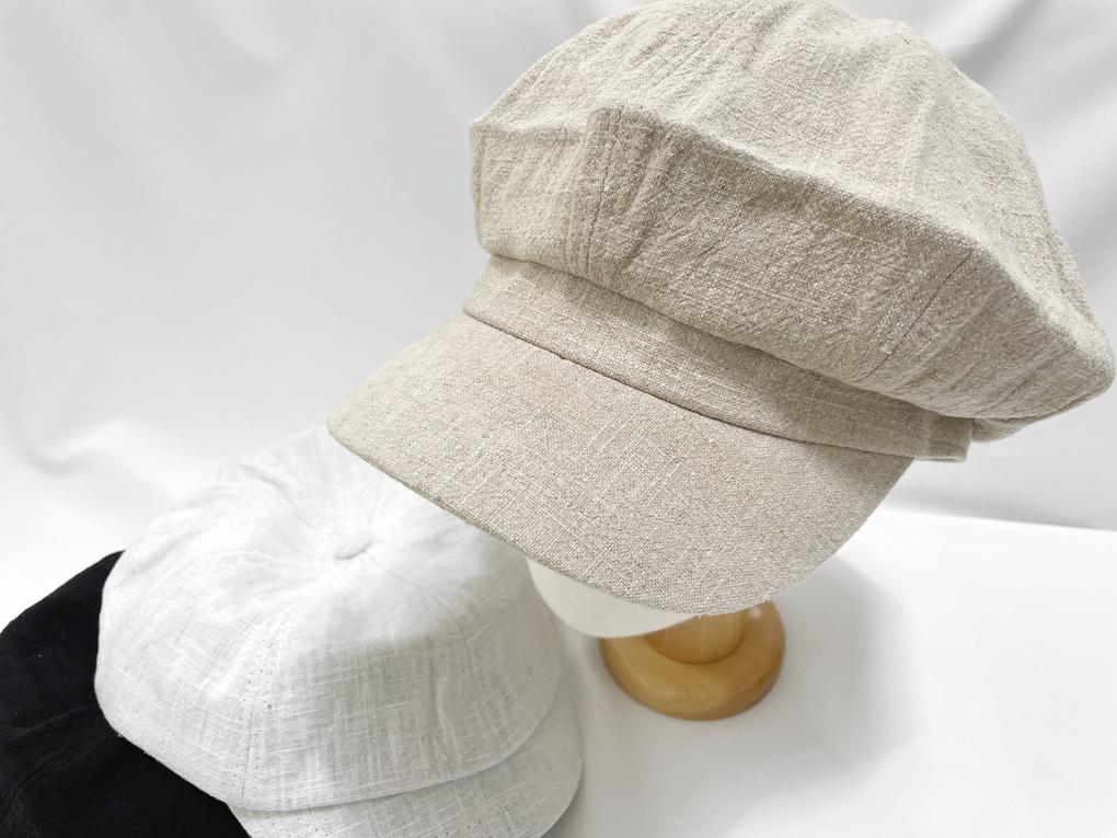Women's Unisex Natural Linen Boy Cap Ball Cap Basic