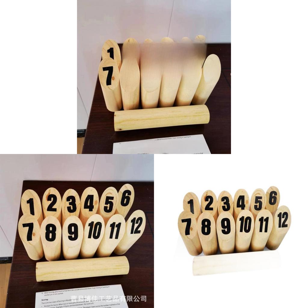 Finland Kubb Wooden Toy Outdoor Childrens Number Bowling Game For Kids