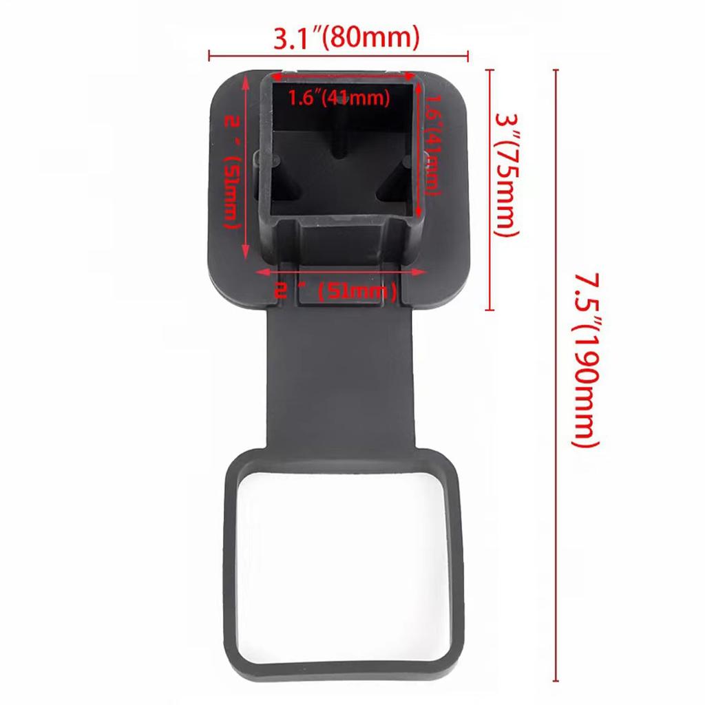 Lisutupode Anhängerkupplungsabdeckung 8x8cm Silikon Anhängerkupplungsteil Abdeckung Staubdicht Wasserdichtes Design Flexibel Eng