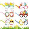 Pack Of 6 Easters Paper Glasses Elegant 3D Eyeglasses for Festival Parties Handmade Eyewears Festival Accessory