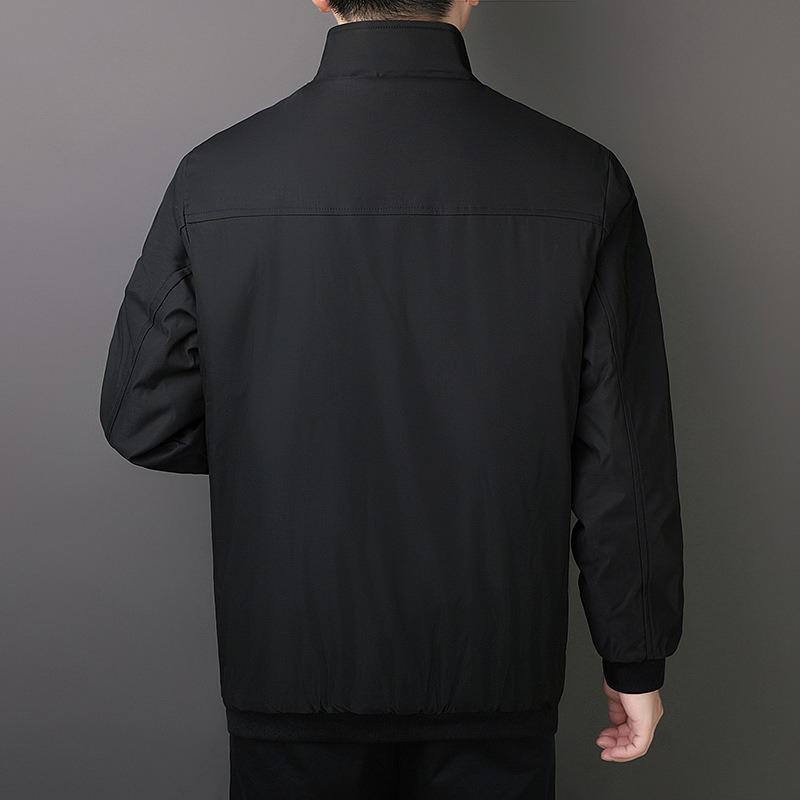 Large Size Men's Cotton-padded Jacket Winter Plus Velvet Thickened Executive Stand-up Collar Thickened Plus Velvet Jacket