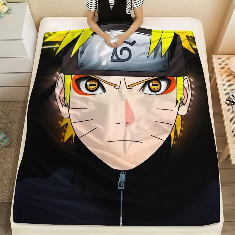 Coperta in Flanella con Motivo Naruto Uzumaki, Alta Qualità, Confortevole per Tutte le Stagioni, Decorazione per la Casa, Calore e Comfort, Perfetta per Regali.