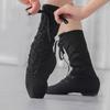 Men Women Sports Dancing Sneakers Jazz Dance Shoes Canvas Dance Boots Women Dancing Short Boots Girls/Boys Dance Shoes