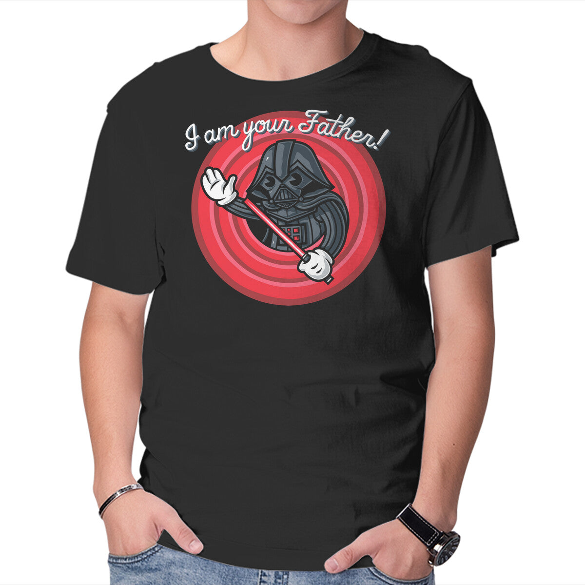 Unisex Crew Neck T-Shirt I Am Your Father Folks Graphic Short Sleeve Casual Tee S