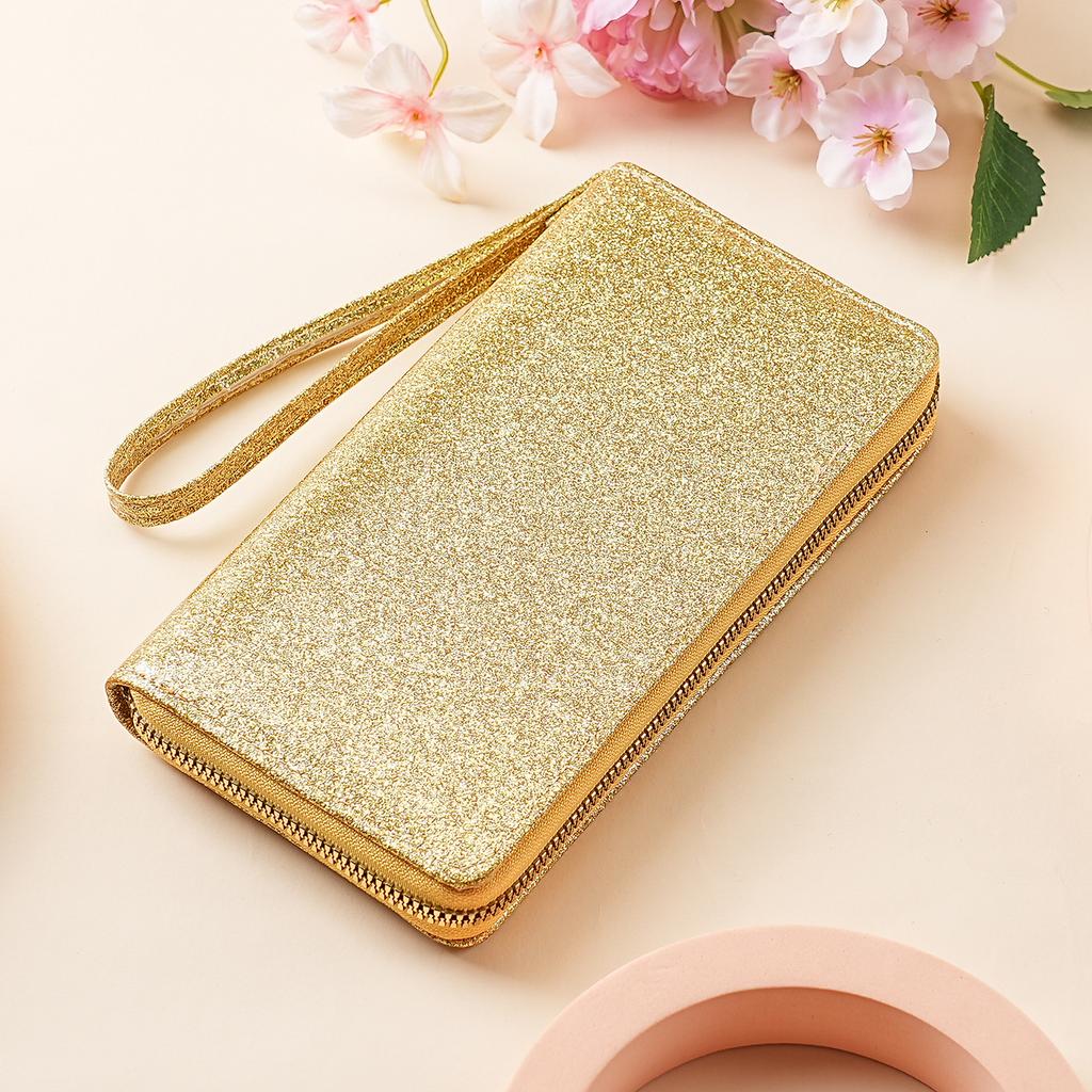 Women Wallets Long Wallet with Beads, Sequins & Glitter - Clutch Purse, Coin Pouch & Card Holder