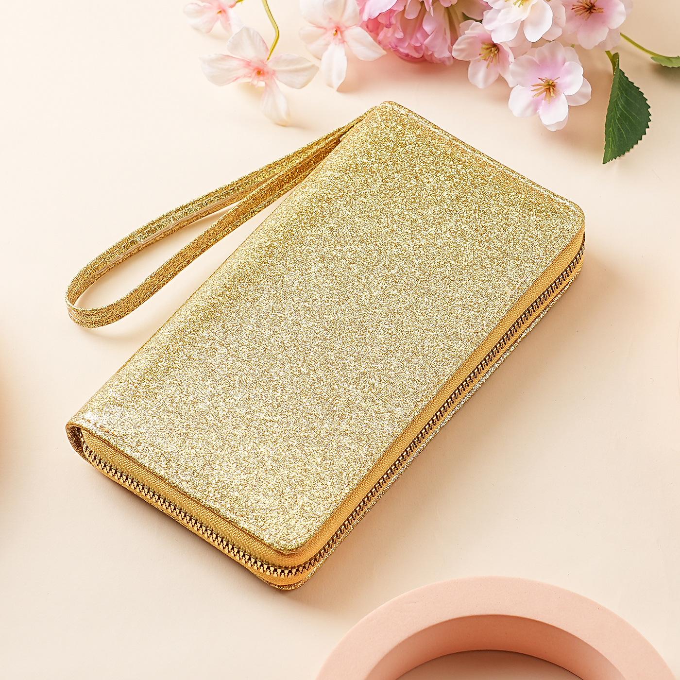 

Женские кошельки Длинный кошелек с бусинами, пайетками и блестками - Клатч, кошелек для монет и держатель для карт 19. 5*10.5*2CM