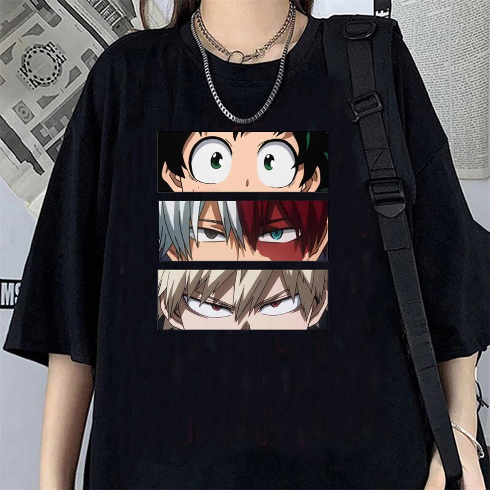 My Hero Academia Top Tees Women Punk Korean Clothes 2000s Pastel Graphic Y2k Tshirt 80s Punk Retro Streetwear Grunge Comfortable