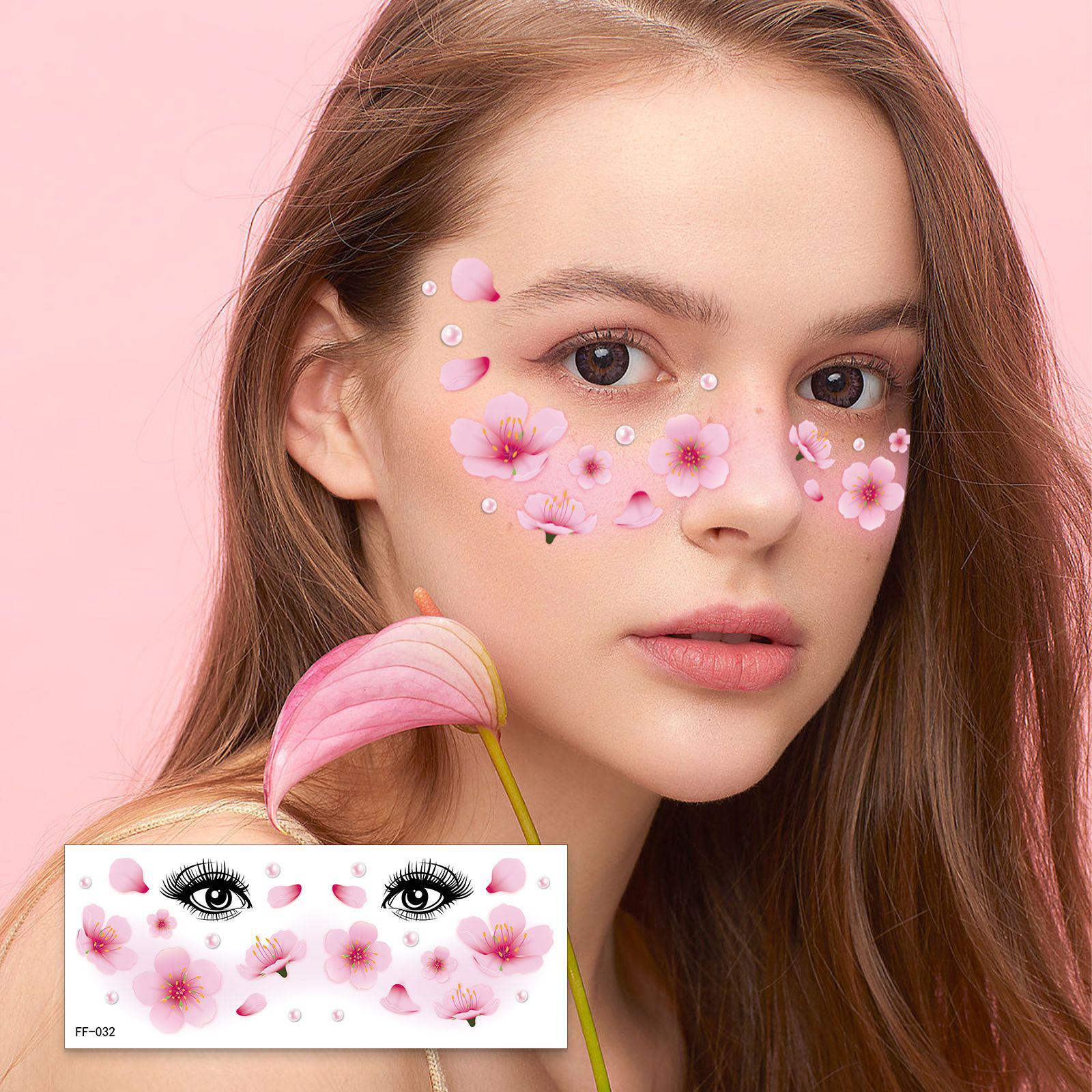 

Водонепроницаемые временные наклейки татуировки: Сладкий и пикантный румянец для лица для праздничного макияжа и мероприятий OPP packaging