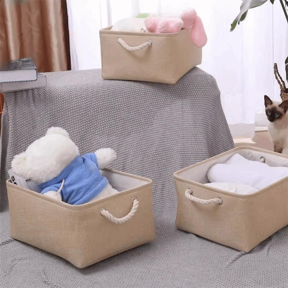 Portable Folding Storage Baskets Rectangular Clothes Sundries Organizer Kids Toys Organizer  Closet