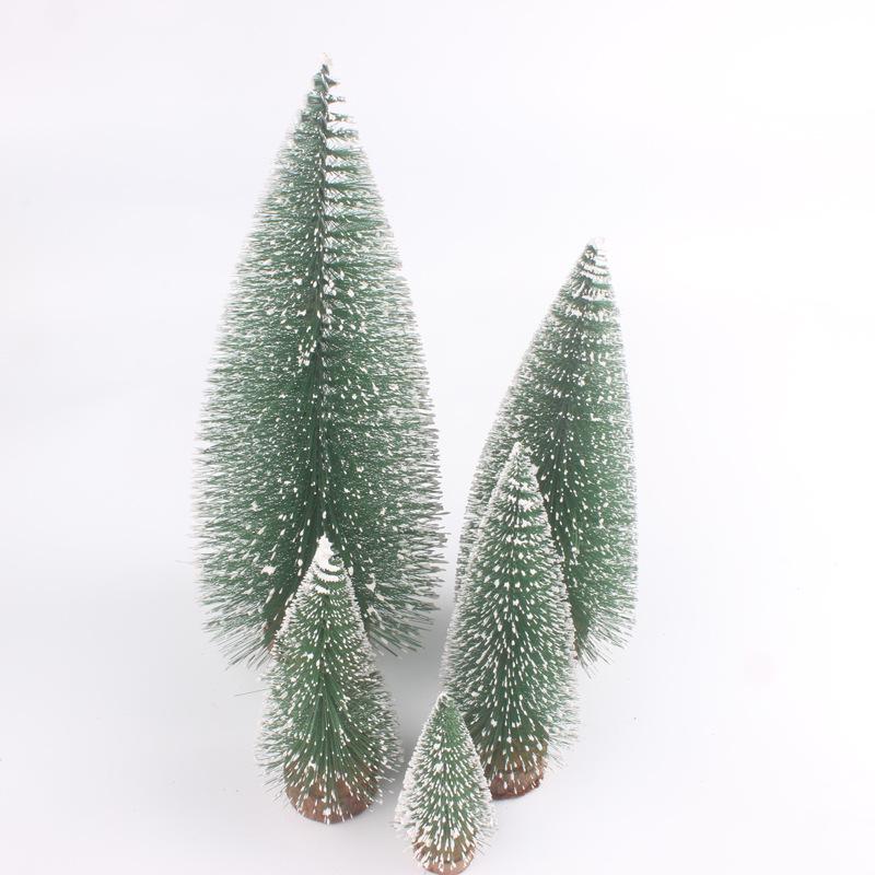 Mini Christmas Trees Artificial Pine Needle Desk Ornaments 10/15/20cm Fake Evergreen Trees for Holiday Decor