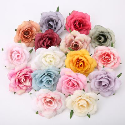 10Pcs/Set Simulation Flower Head Vivid Long Lasting Multi-functional Artificial Rose Flower Heads for Wedding
