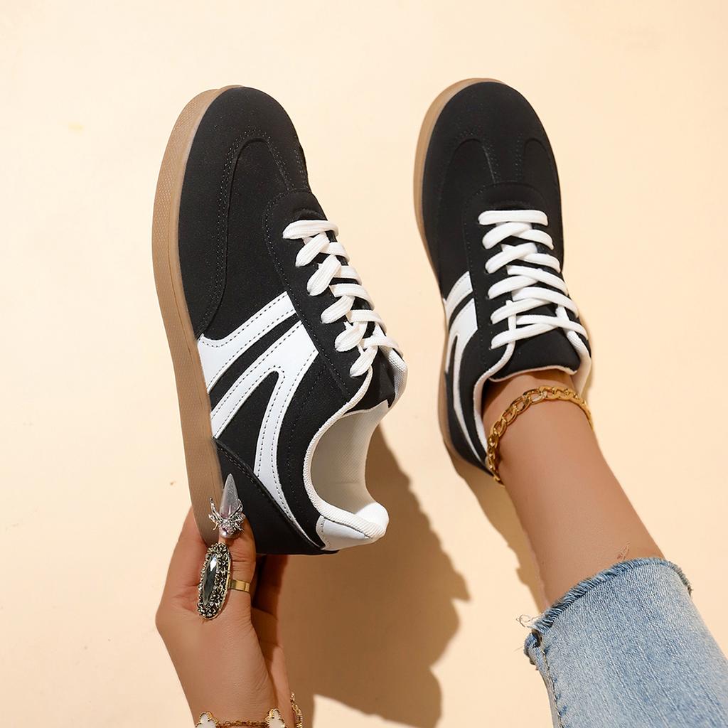 Microfiber Upper Rubber Sole Adult Ladies Footwear Casual Women Shoes Early Spring New Style Versatile Design White Sneakers