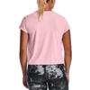 Under Armour Knockout Solid Simple Training Sports Crew Neck Short Sleeve T-Shirt Women T-Shirt Pink 1374607-647