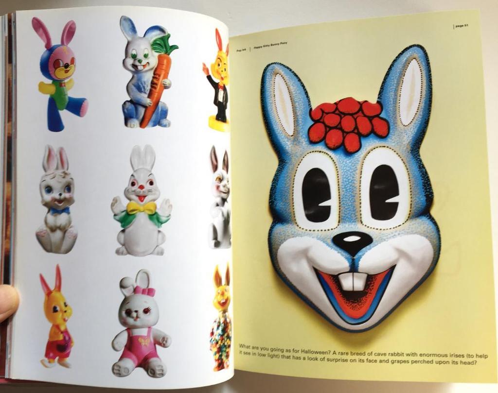 [USED] Happy Kitty Bunny Pony Book Illustration Cat Rabbit Horse