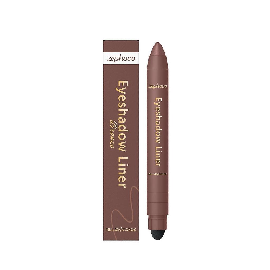 Zephoco 2-in-1 Eyeliner Naturale Setoso Contorno Occhi Disegno Linea Resa Colore Facile Da Usare Bellezza Occhi