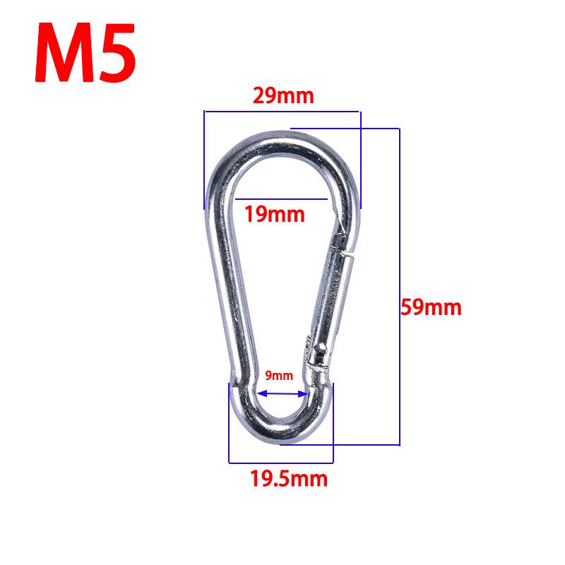 Stainless Steel Quick Release Keychain Carabiner with Multifunctional Buckle for Outdoor Speaker Hanging