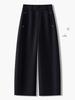 Women's Spring 2026 Nine-Tenth Length Curved Leg Wide-Leg Pants - Loose, Petite, Straight-Leg Suit Style