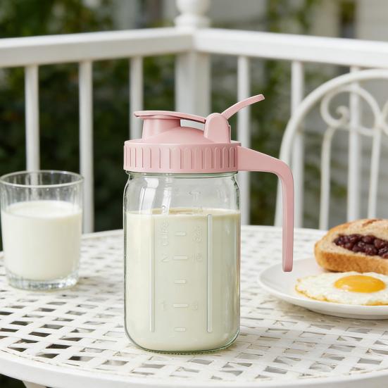 Milk Jug Leak-Proof Design Breast Milk Storage Container with Precise Scale Flip Cover Pour Spout Transport Juice Pouring Bottle