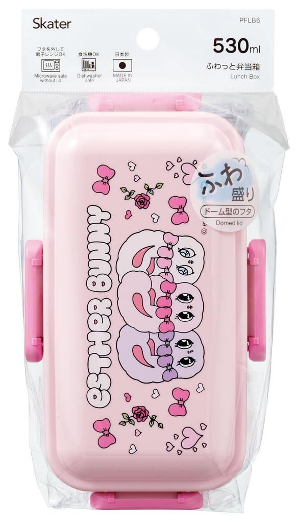 Skater Bento Fluffy Single Dishwasher and Microwave Made in Esther Bunny Box, Serving, Tier, 530ml, Safe, Japan, PFLB6-A