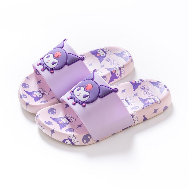 

Sanrio Hello Kitty Summer Slippers Kawaii Kuromi My Melody Cinnamoroll Anime Outdoor Bathroom Beach Anti-Slip Sandal For Girls 26-27 170mm лавандовый