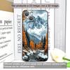 Vintage lesní krajina Sněžná hora Scenérie Pouzdro na telefon pro iPhone 17 16 12 11 14 Plus 13 15 ProMax 13 Mini X XS XR Měkký kryt
