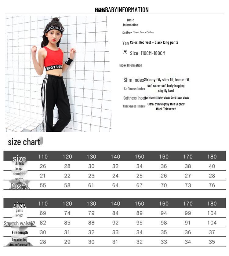 Vit kort väst i koreansk stil för tjejers hiphop streetdansuppträdande