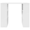 White Desk with Shelf 90 x 50 x 75 cm Engineered Wood