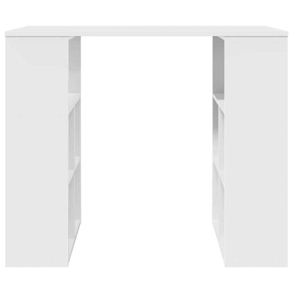 White Desk with Shelf 90 x 50 x 75 cm Engineered Wood