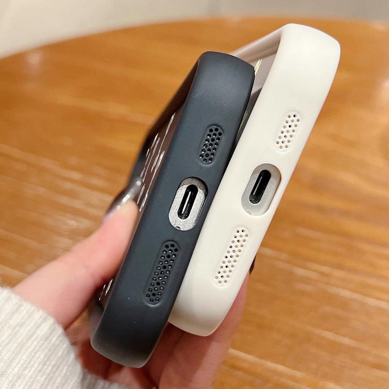 Cover per telefono in TPU opaco con motivo a fiocco per iPhone 16 Pro Max 15 Pro 14 Plus 13 12 11 XS XR 8 7 Protezione obiettivo Antiurto Morbida custodia bumper in silicone