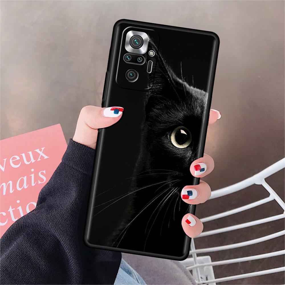 Pouzdro pro Xiaomi Redmi Note 10 9 11 Pro Měkké pouzdro na telefon 10S 9S K40 8 9A 9C 9T 7 10C 8T Silikonový kryt Roztomilé zvíře Kočka Skořápka Sac