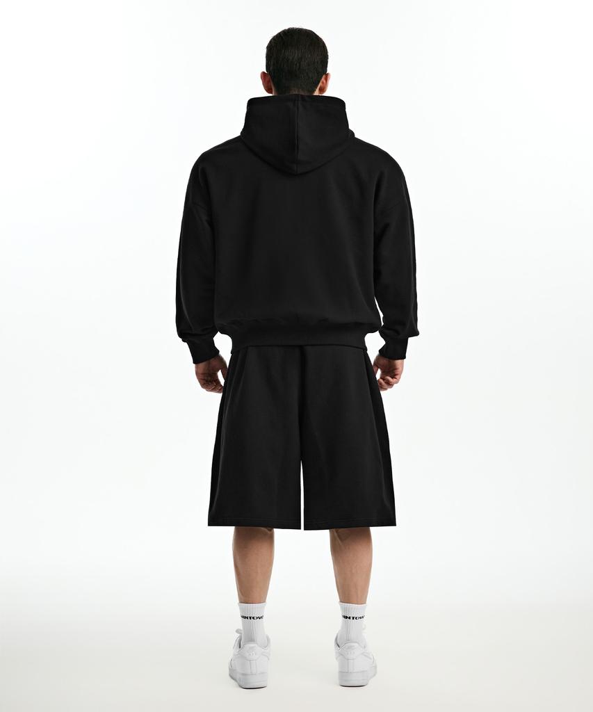 BORN TO WIN Chrome B Logo Half Pants Long Ver [Black]