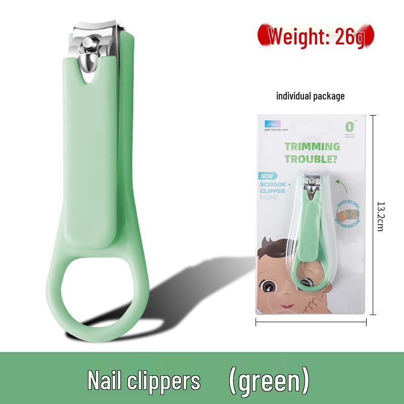 Child-Safe Anti-Pinch Baby Nail Clipper Set - Anti-Splash, Cute Design, Portable for Kids and Students
