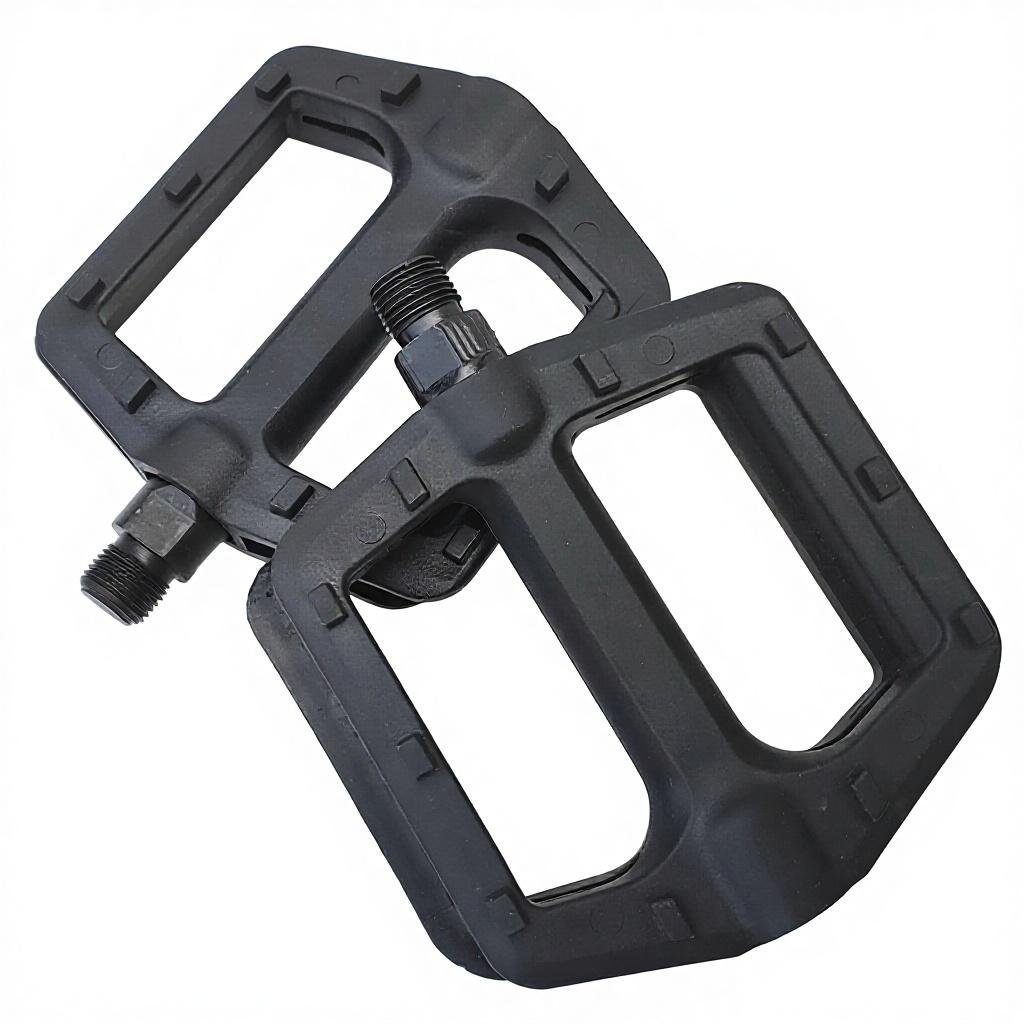 Mountain Bike Pedal Bicycle Ball Pedal Plastic Double Bead Spindle Wide Pedal Steel Ball Bearing Riding Equipment General чёрный