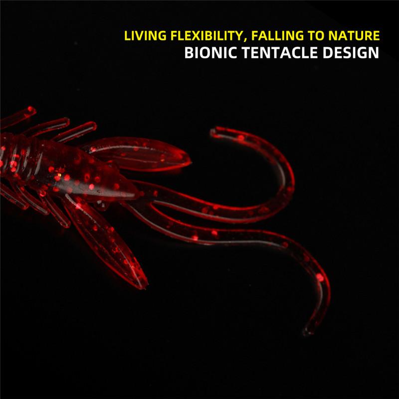 FTK Crazy Iscas 58mm/30 Pces Isca Macia Iscas De Pesca Camarão Lagosta Plástico Macio Iscas De Pesca