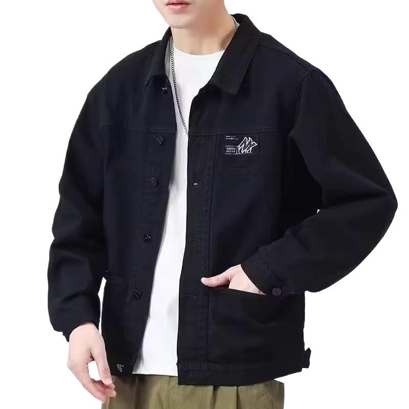 

Пальто Мужское Весенне-Осеннее Новое Рубашечный Воротник Осенняя Мужская Куртка в Стиле Милитари 5XL;