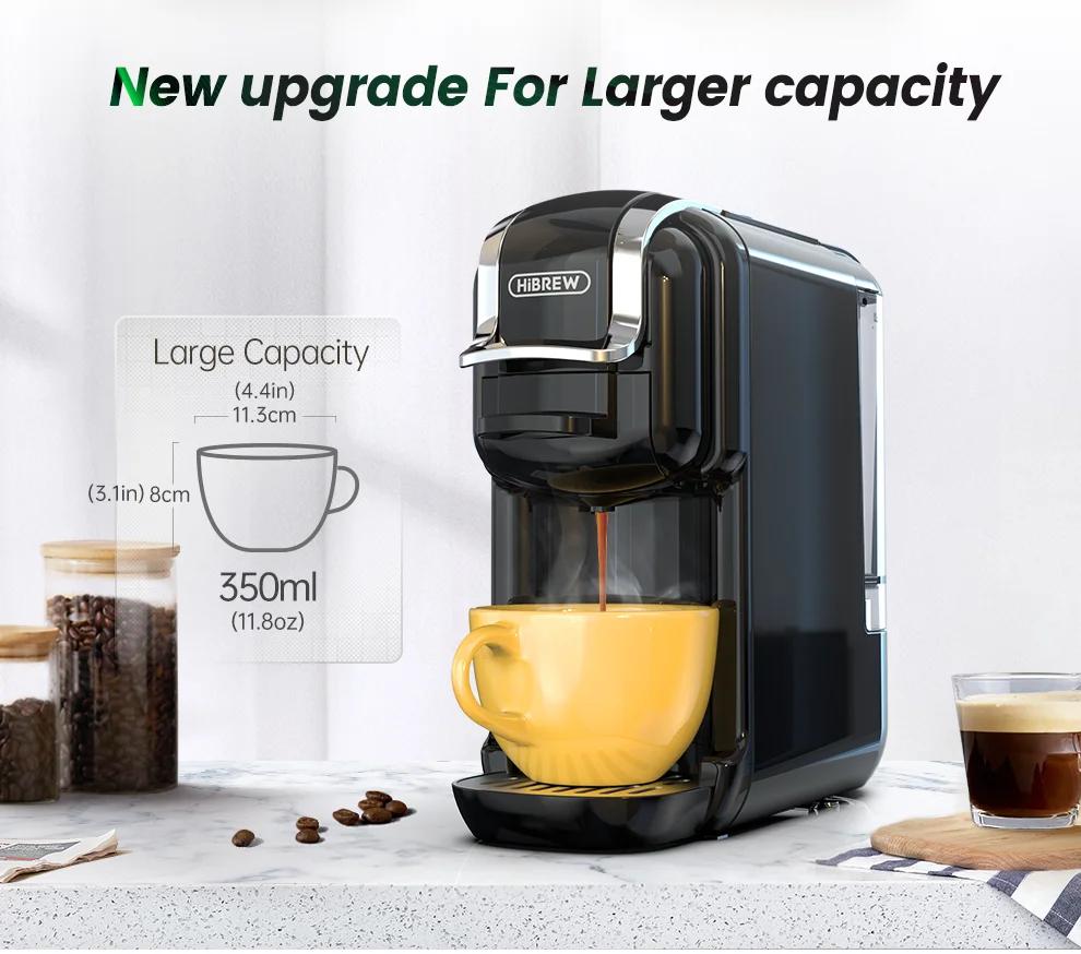 New HiBREW Multiple Capsule Coffee Machine, Hot/Cold Dolce Gusto Milk Nespresso Capsule ESE Pod Ground Coffee Cafeteria 20Bar 5 in 1