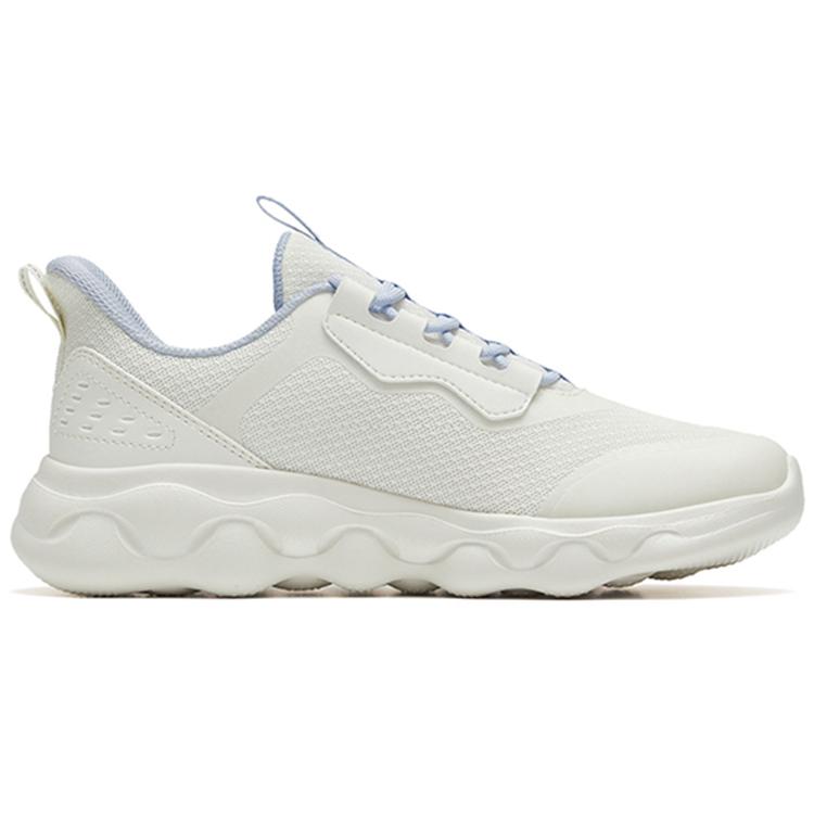 New ANTA Sheepskin Running Shoes Women's Low top Ivory White/Oxygen Blue 922235573-1