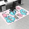 Office Carpet SANRIO Cute Creatures, Pastel Colors, Hang HodonCute Cartoon Door Mat - Non-Slip, Machine Washable Polyester Mat for Living Ro