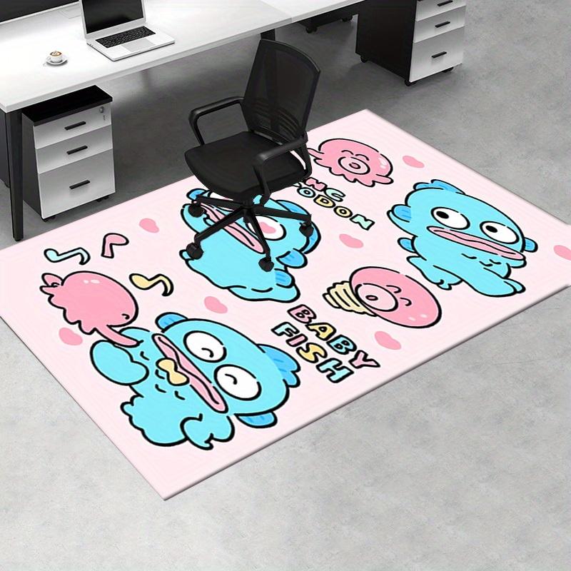 Office Carpet SANRIO Cute Creatures, Pastel Colors, Hang HodonCute Cartoon Door Mat - Non-Slip, Machine Washable Polyester Mat for Living Ro