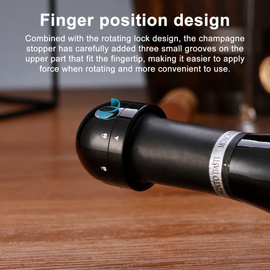 2Pcs Wine Bottle Stoppers Mini Rotating Preservation Champagne Wine Stopper Leak-Proof Wine Vacuum Sealer for Kitchen Sealing