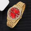 Men's Diamond Watch Iced-Out Bling Diamond Luxury Quartz Watches With Date Fashion Waterproof Hip Hop Wrist Watches