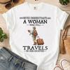 Never Underestimate A Woman Who Still Travels In Her Eighties T-Shirt, 80th Birthday Gift For Grandma, Retired Traveler Shirt, Senior Travel