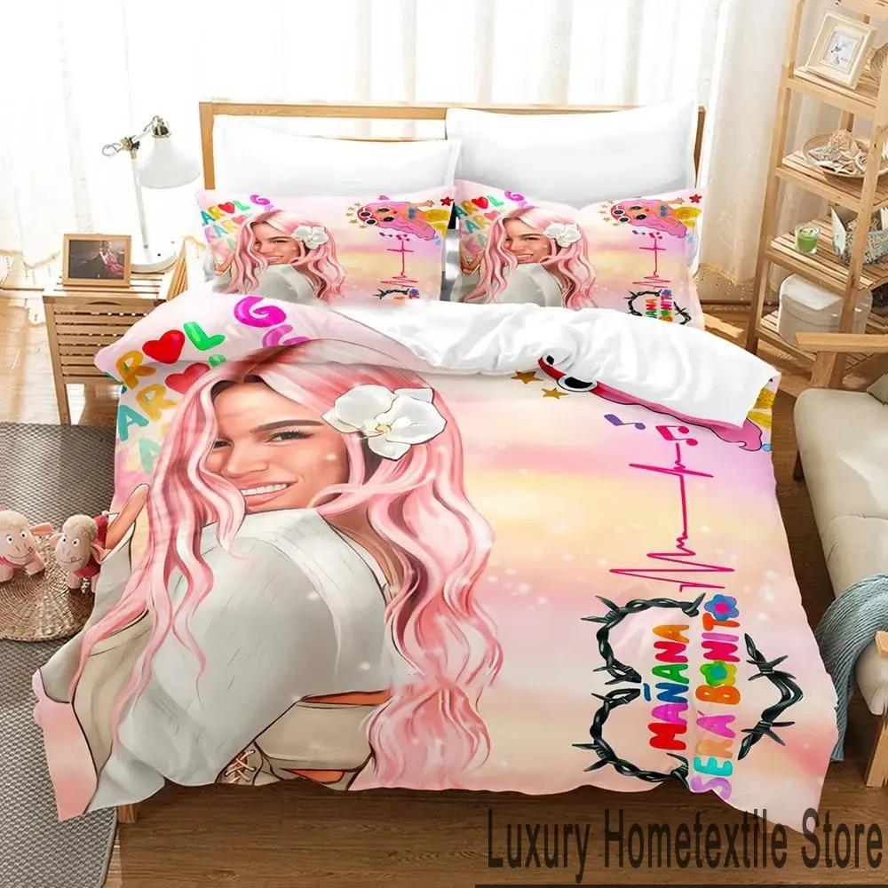 3D Druck Karol G Mañana Será Bonito Bichota Bettwäscheset Jungen Mädchen Twin Queen King Size Bettbezug Kissenbezug Bett Jungen Erwachsener