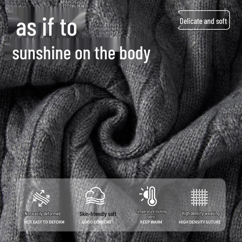 MINISO Men's Relaxed Fit Double-Zipper Knit Cardigan